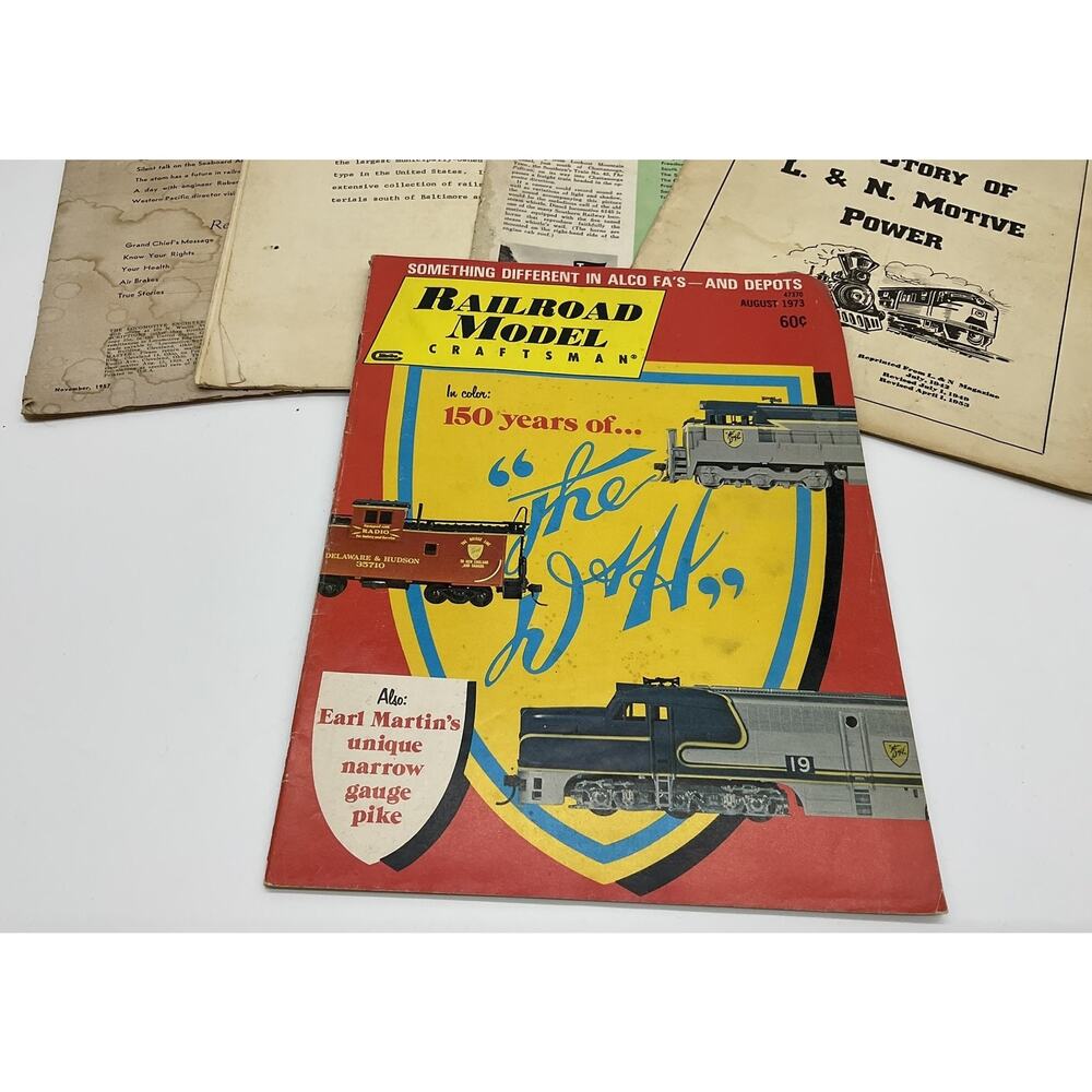 Vintage Railroad Model Craftsman Rail Magazine Lot Train Brochures Pamphlets‎